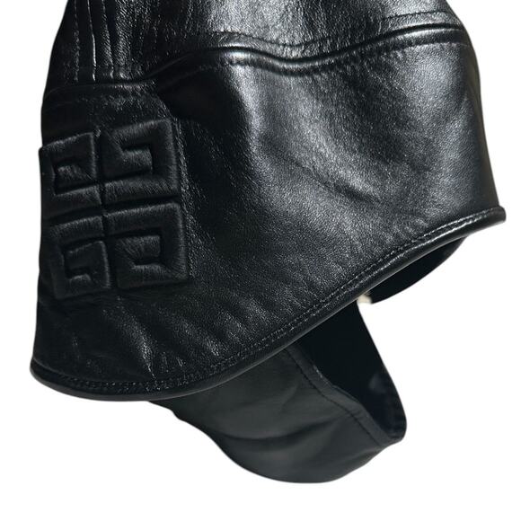 RARE leather fur trim helmut trapper hat - Picture 5 of 7